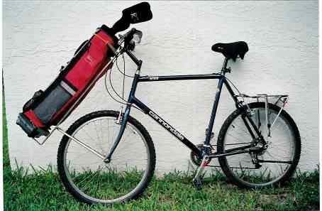 bicycle golf bag carrier